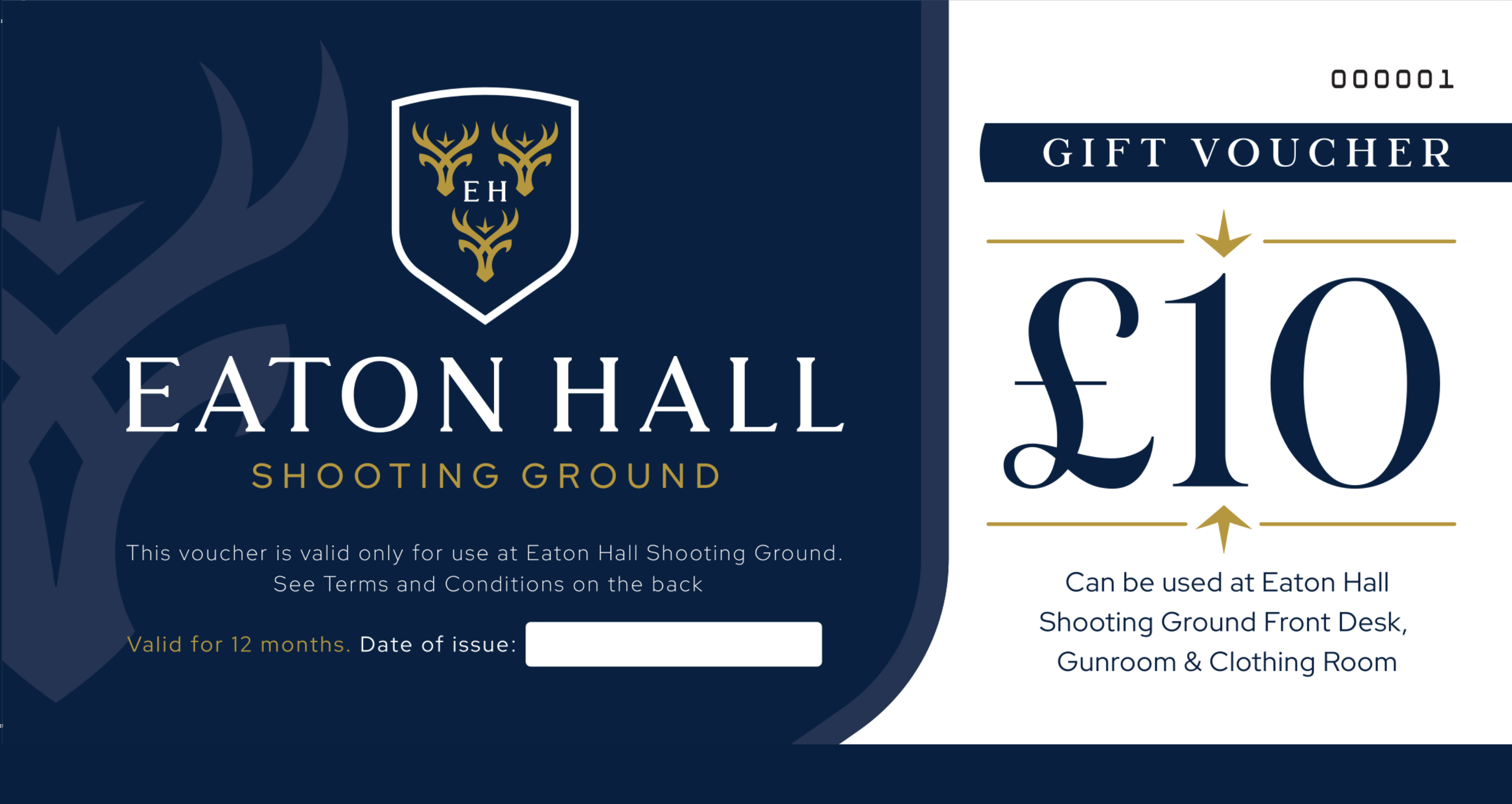 £10 Eaton Hall Voucher.